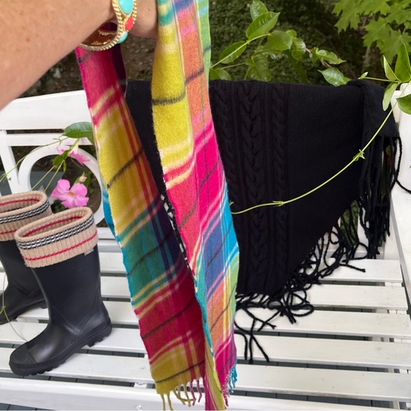 Burberry Cashmere Scarf Multicolored Check - Picture 7 of 8